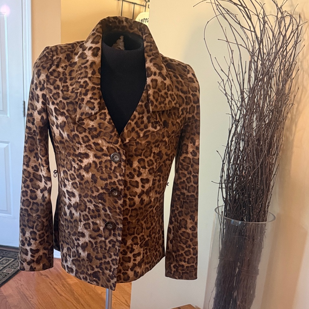 Fashion Bug Leopard Print Suit Jacket